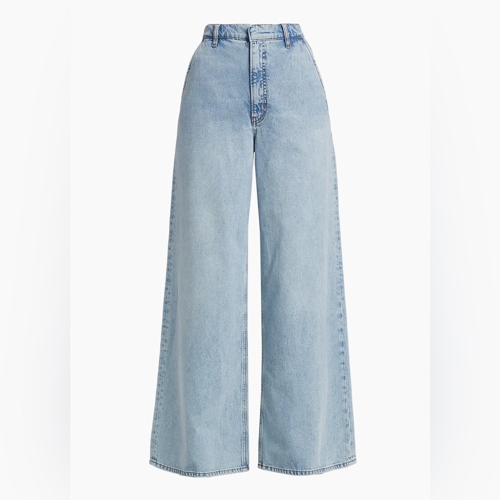 Classic Light Blue Wide-Leg Jeans